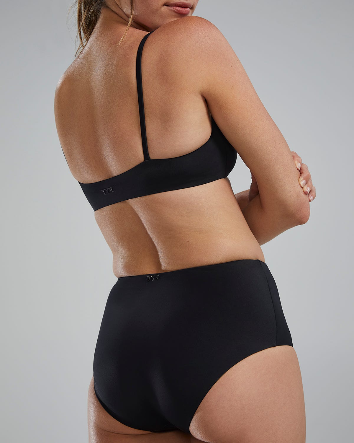  TYR Women's Arielle High Waisted Bikini Bottom - Solid