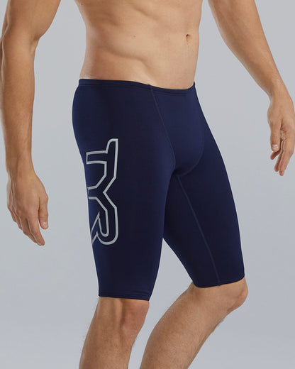  TYR Durafast Elite® Men's Large Logo Jammer Swimsuit - Solid