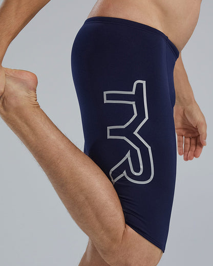  TYR Durafast Elite® Men's Large Logo Jammer Swimsuit - Solid