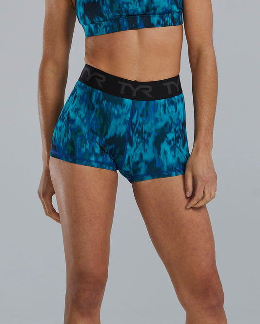  TYR Base Kineticª Women's Mid-Rise 2" Logo Shorts - Ripplex