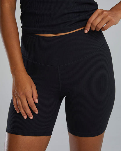  Women's Joule Elite Ribbed High-Rise Short 6"