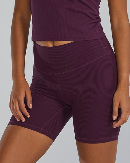  Women's Joule Elite Ribbed High-Rise Short 6"