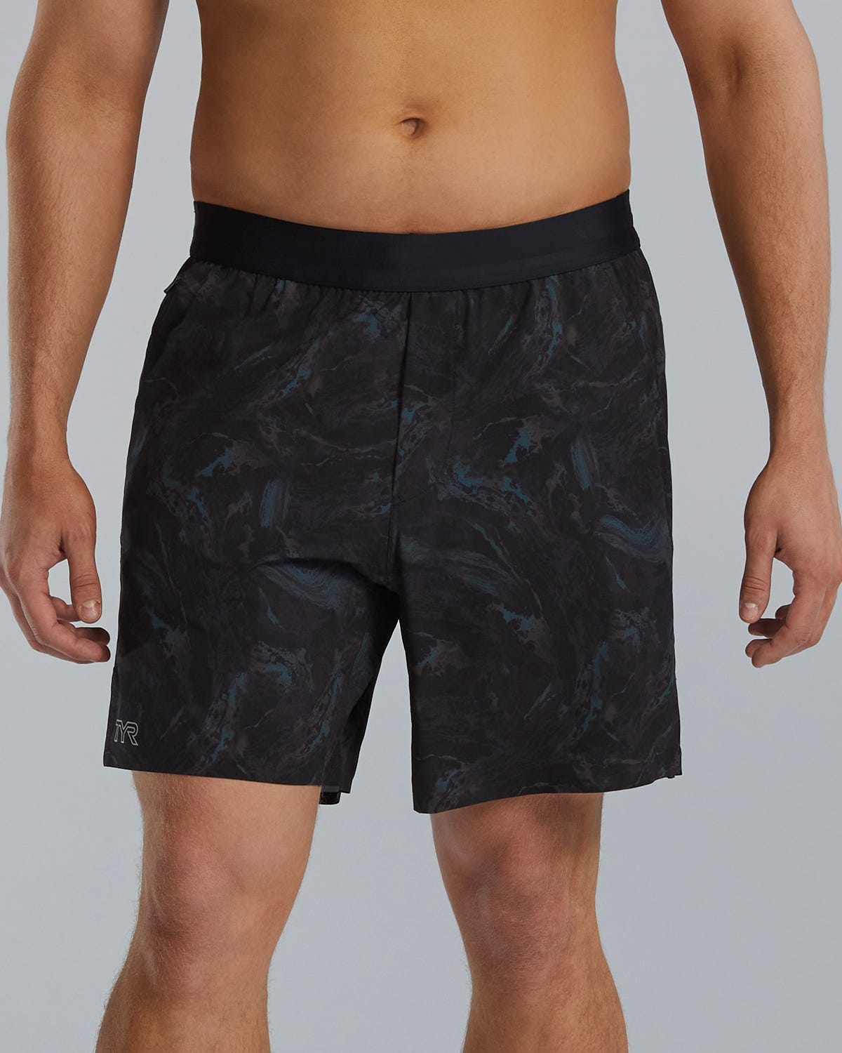  TYR Hydrosphereª Men's Lined 7" Unbroken Shorts - Meteorite