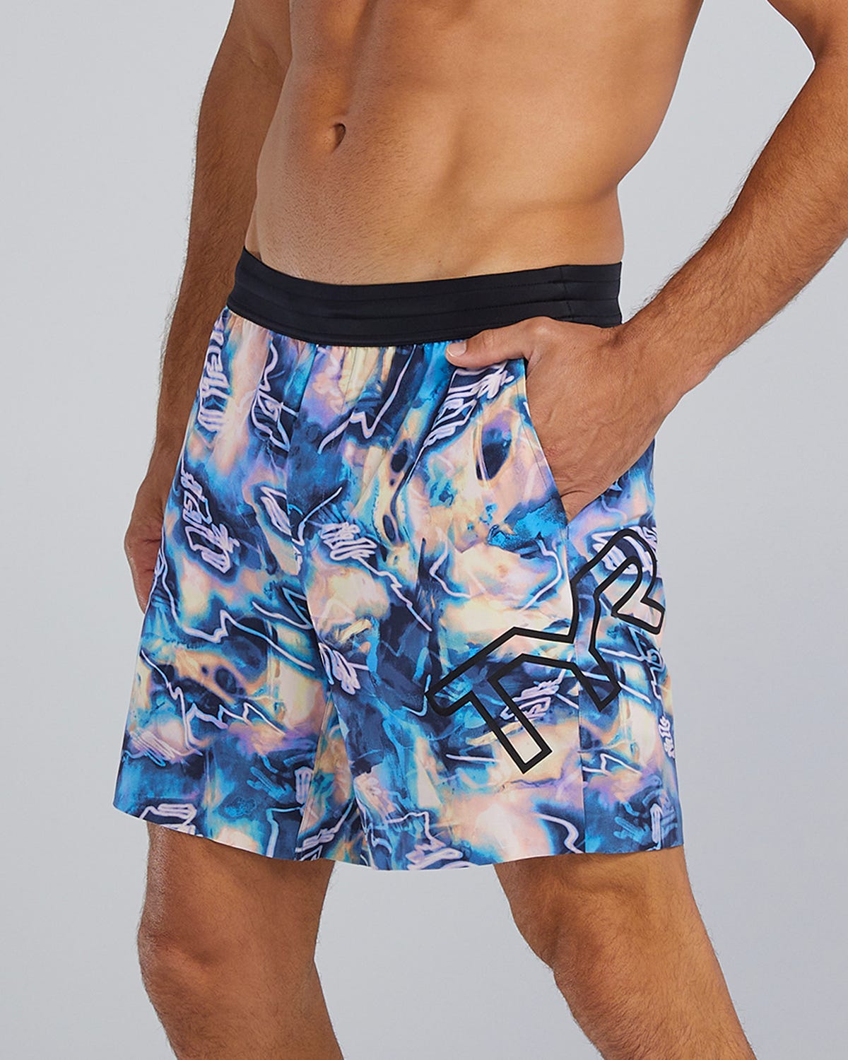  TYR Hydrosphereª - Men's Unbroken Shorts - Lined 7" - Voltage Pazzo