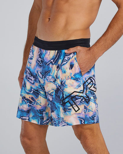  TYR Hydrosphereª - Men's Unbroken Shorts - Lined 7" - Voltage Pazzo