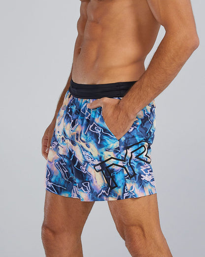  TYR Hydrosphereª - Men's Unbroken Shorts - Unlined 5" - Voltage Pazzo