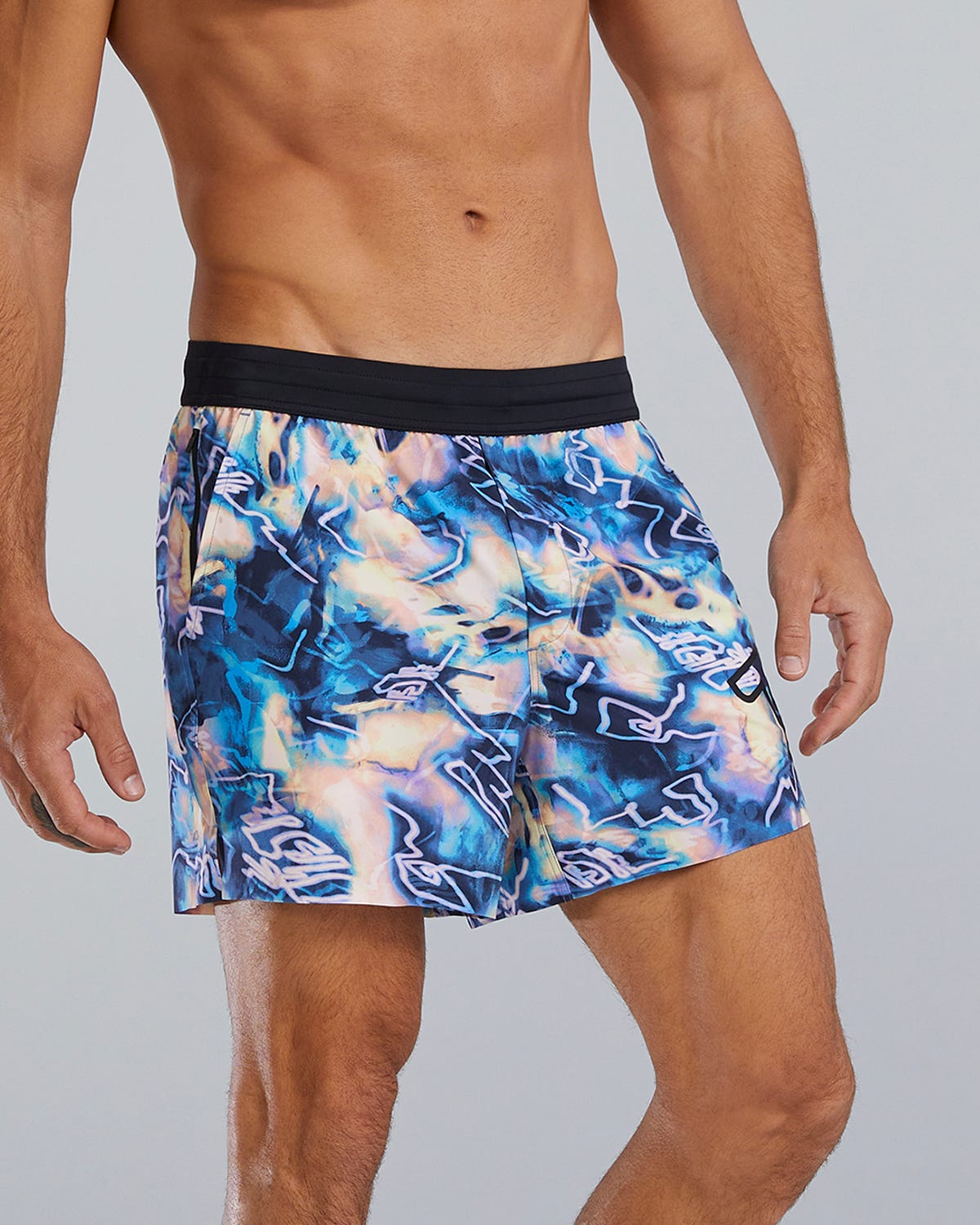  TYR Hydrosphereª - Men's Unbroken Shorts - Unlined 5" - Voltage Pazzo