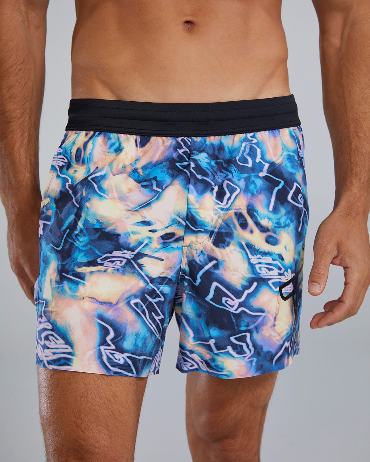 TYR Hydrosphereª - Men's Unbroken Shorts - Unlined 5" - Voltage Pazzo