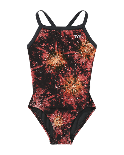  TYR Durafast Lite® Girls Diamondfit Swimsuit - Radiant Flare