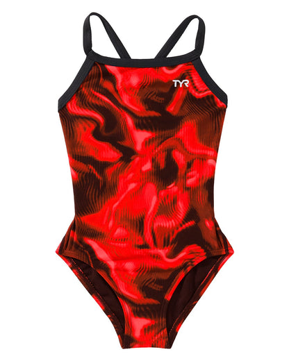  TYR Durafast Elite® Girl's Diamondfit Swimsuit - Waveform