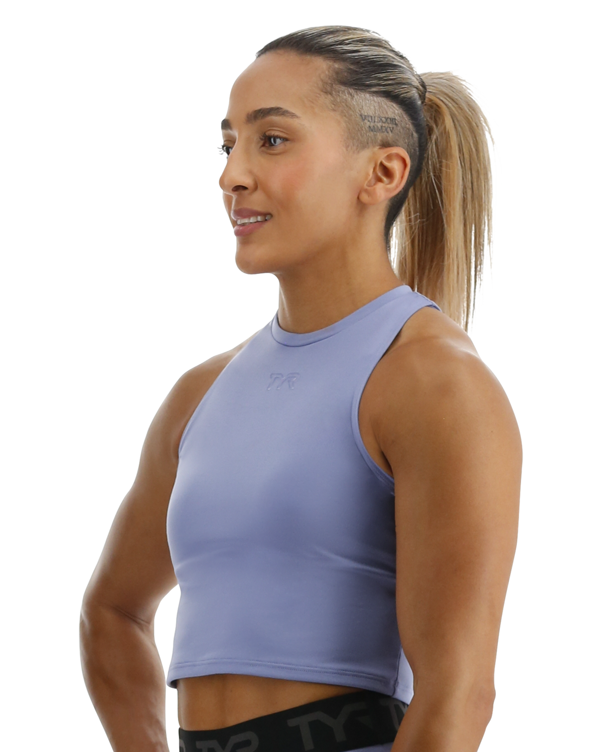  TYR Base Kinetic™ Women's Cropped High Neck Tank - Solid