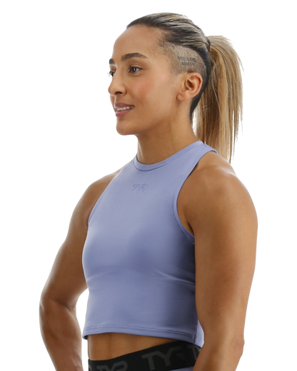  TYR Base Kinetic™ Women's Cropped High Neck Tank - Solid