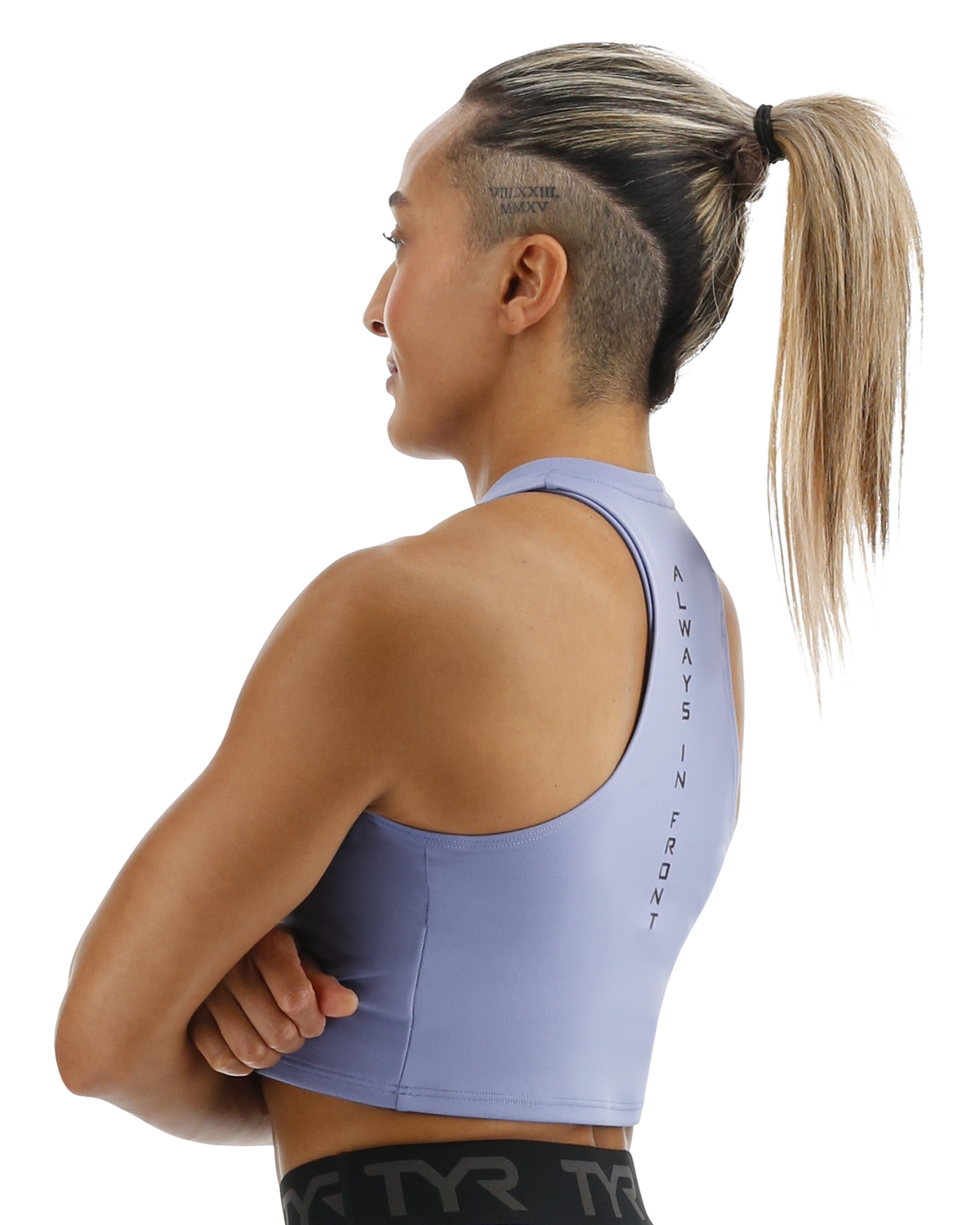  TYR Base Kinetic™ Women's Cropped High Neck Tank - Solid