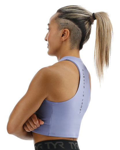  TYR Base Kinetic™ Women's Cropped High Neck Tank - Solid
