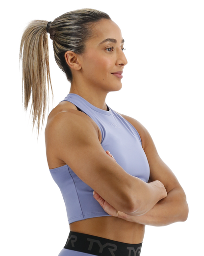  TYR Base Kinetic™ Women's Cropped High Neck Tank - Solid