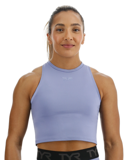  TYR Base Kinetic™ Women's Cropped High Neck Tank - Solid