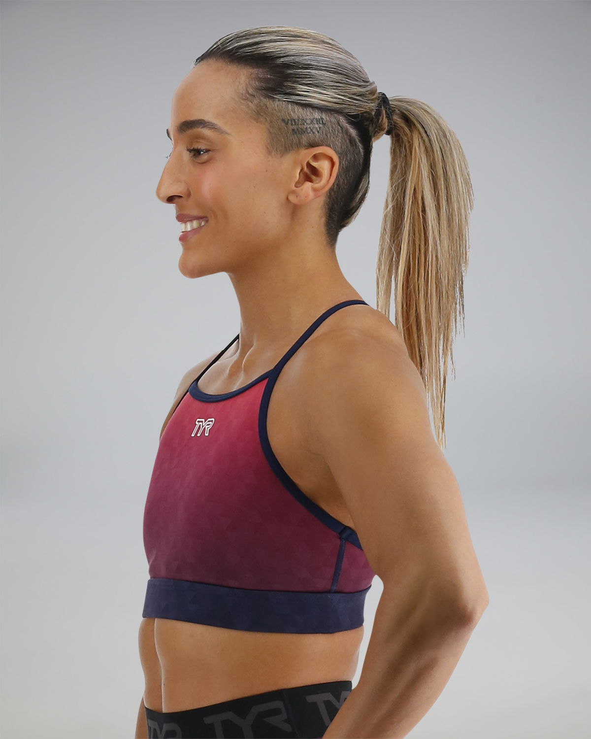  TYR Base Kinetic™ Women's High Neck Sports Bra - Ember