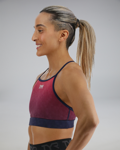  TYR Base Kinetic™ Women's High Neck Sports Bra - Ember
