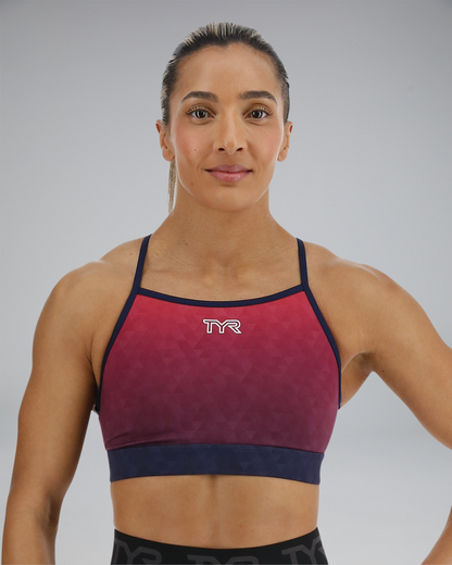  TYR Base Kinetic™ Women's High Neck Sports Bra - Ember