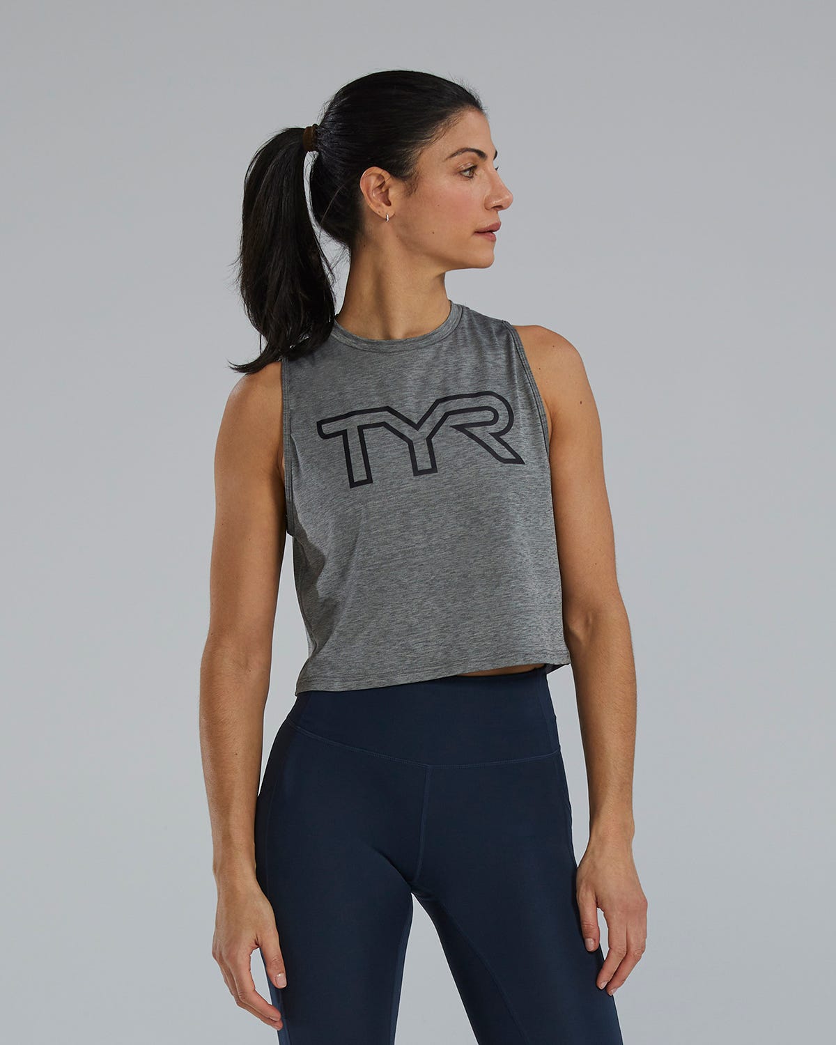  TYR ClimaDry™ Women's Cropped Tech Tank - Solid / Heather