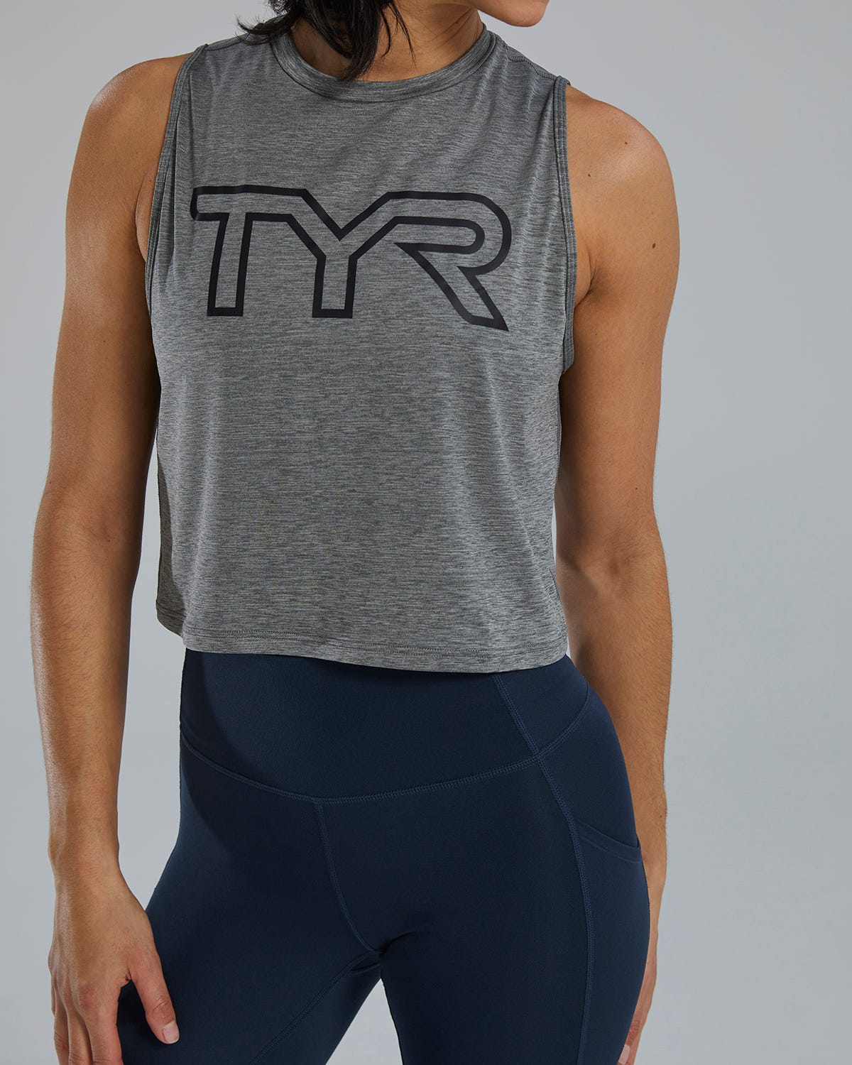  TYR ClimaDry™ Women's Cropped Tech Tank - Solid / Heather