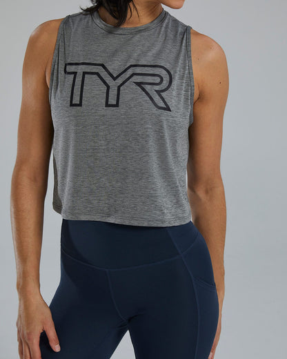  TYR ClimaDry™ Women's Cropped Tech Tank - Solid / Heather