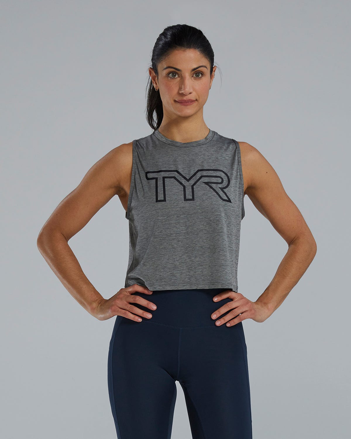  TYR ClimaDry™ Women's Cropped Tech Tank - Solid / Heather