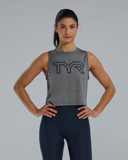  TYR ClimaDry™ Women's Cropped Tech Tank - Solid / Heather