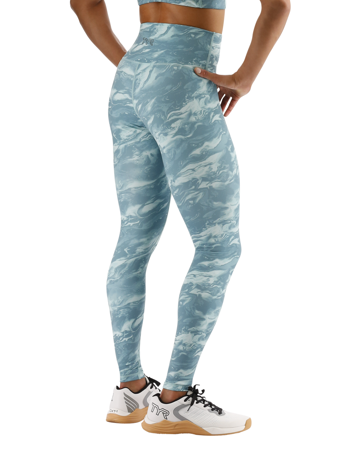  TYR Base Kineticª Women's High-Rise 28" Leggings - Aqueous