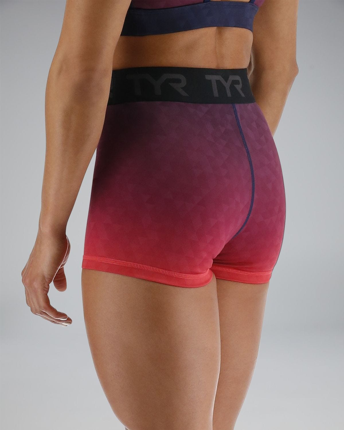  TYR Base Kineticª Women's Mid-Rise 2" Logo Shorts - Ember