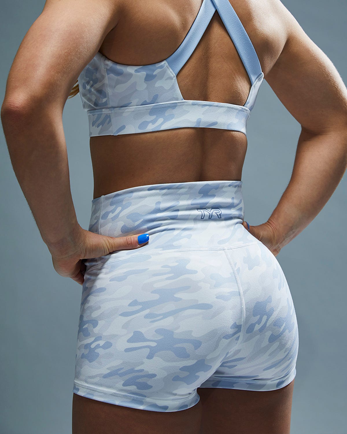  TYR Base Kineticª Women's High-Rise 2" Short - Whiteout Camo