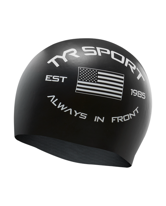  TYR Adult Silicone Swim Cap - "Always In Front"
