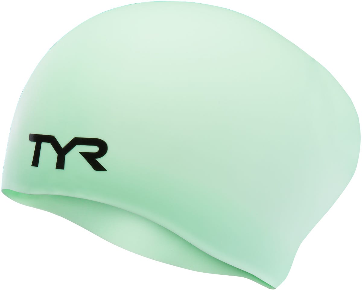  TYR Adult Long Hair Silicone Wrinkle-Free Swim Cap