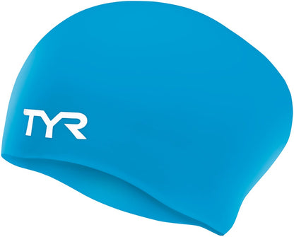  TYR Adult Long Hair Silicone Wrinkle-Free Swim Cap