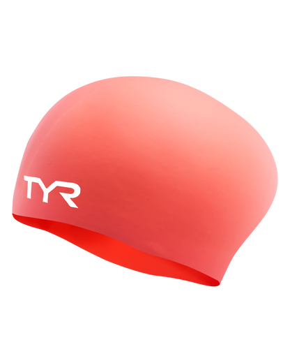  TYR Adult Long Hair Silicone Wrinkle-Free Swim Cap