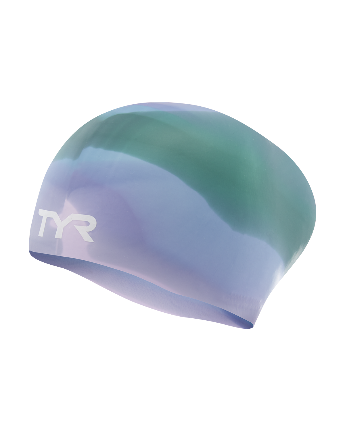  TYR Youth Long Hair Silicone Swim Cap - Tie Dye