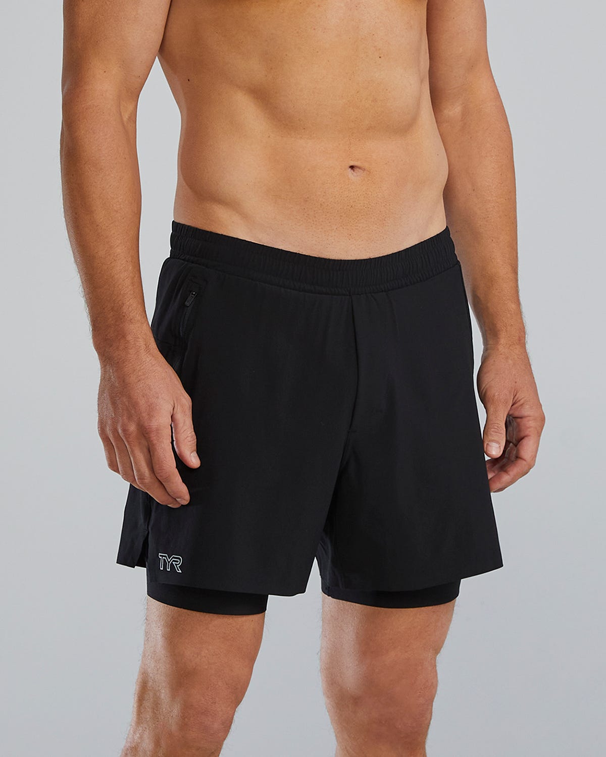  TYR Hydrosphereª Men's Lined 6" Momentum Shorts - Solid