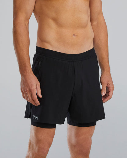  TYR Hydrosphereª Men's Lined 6" Momentum Shorts - Solid