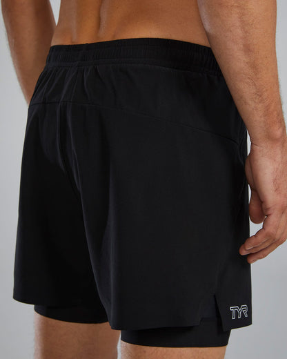  TYR Hydrosphereª Men's Lined 6" Momentum Shorts - Solid