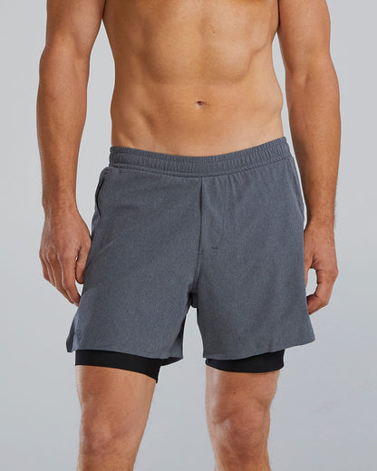  TYR Hydrosphereª Men's Lined 6" Momentum Shorts - Solid