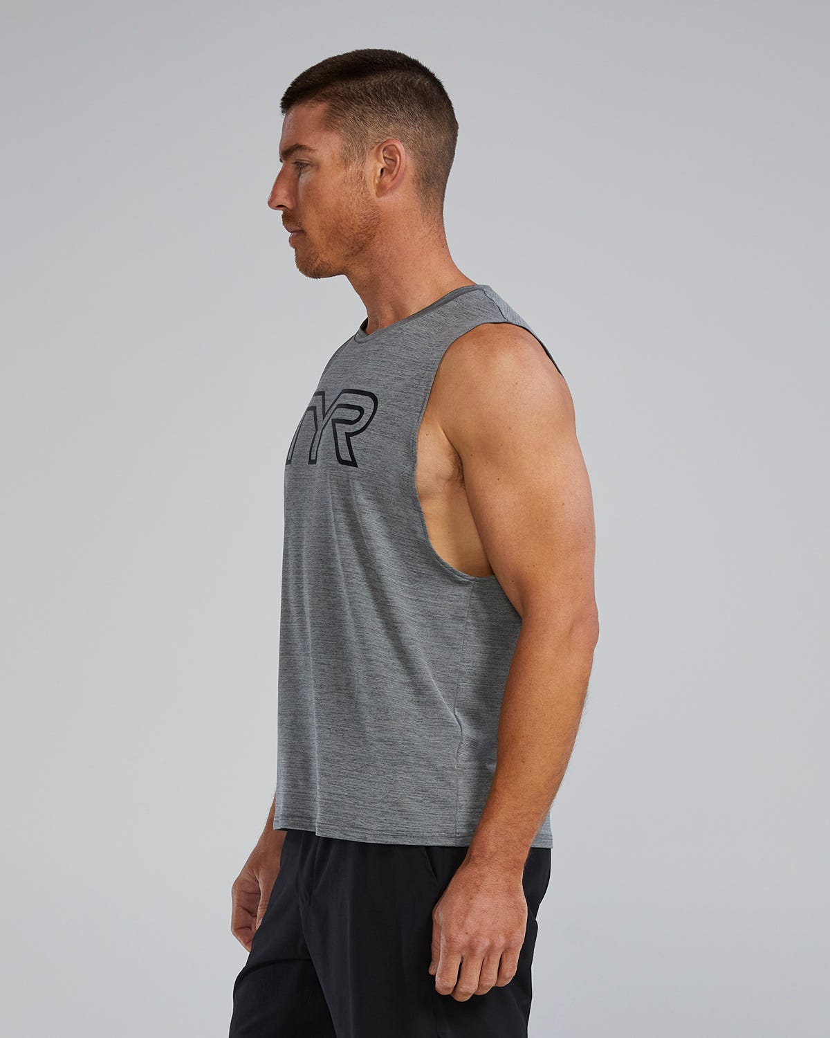  TYR ClimaDry™ Men's Big Logo Tech Tank - Solid / Heather