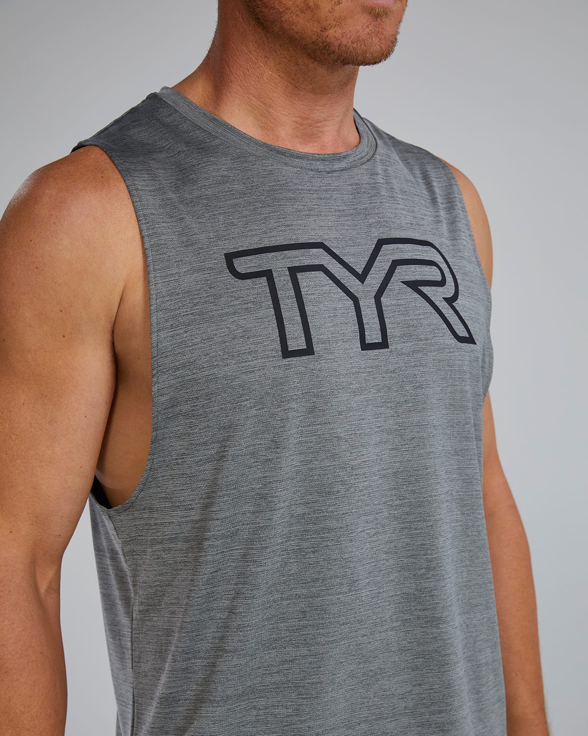  TYR ClimaDry™ Men's Big Logo Tech Tank - Solid / Heather