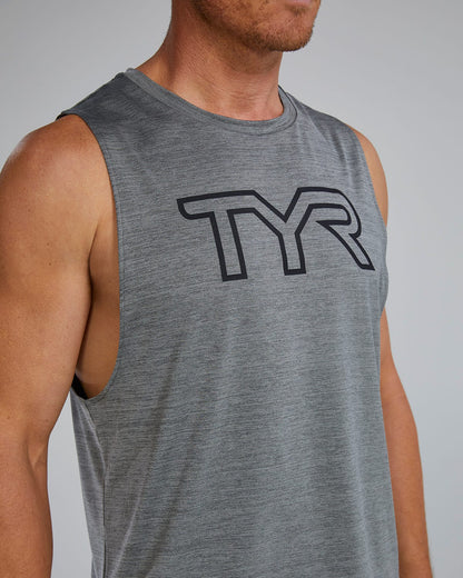  TYR ClimaDry™ Men's Big Logo Tech Tank - Solid / Heather