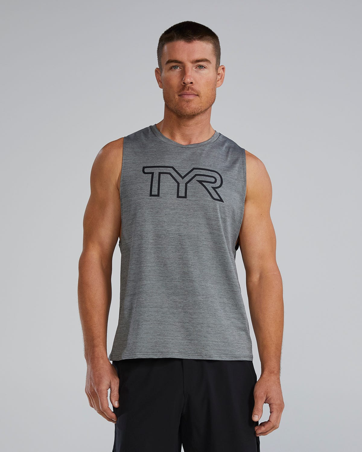  TYR ClimaDry™ Men's Big Logo Tech Tank - Solid / Heather