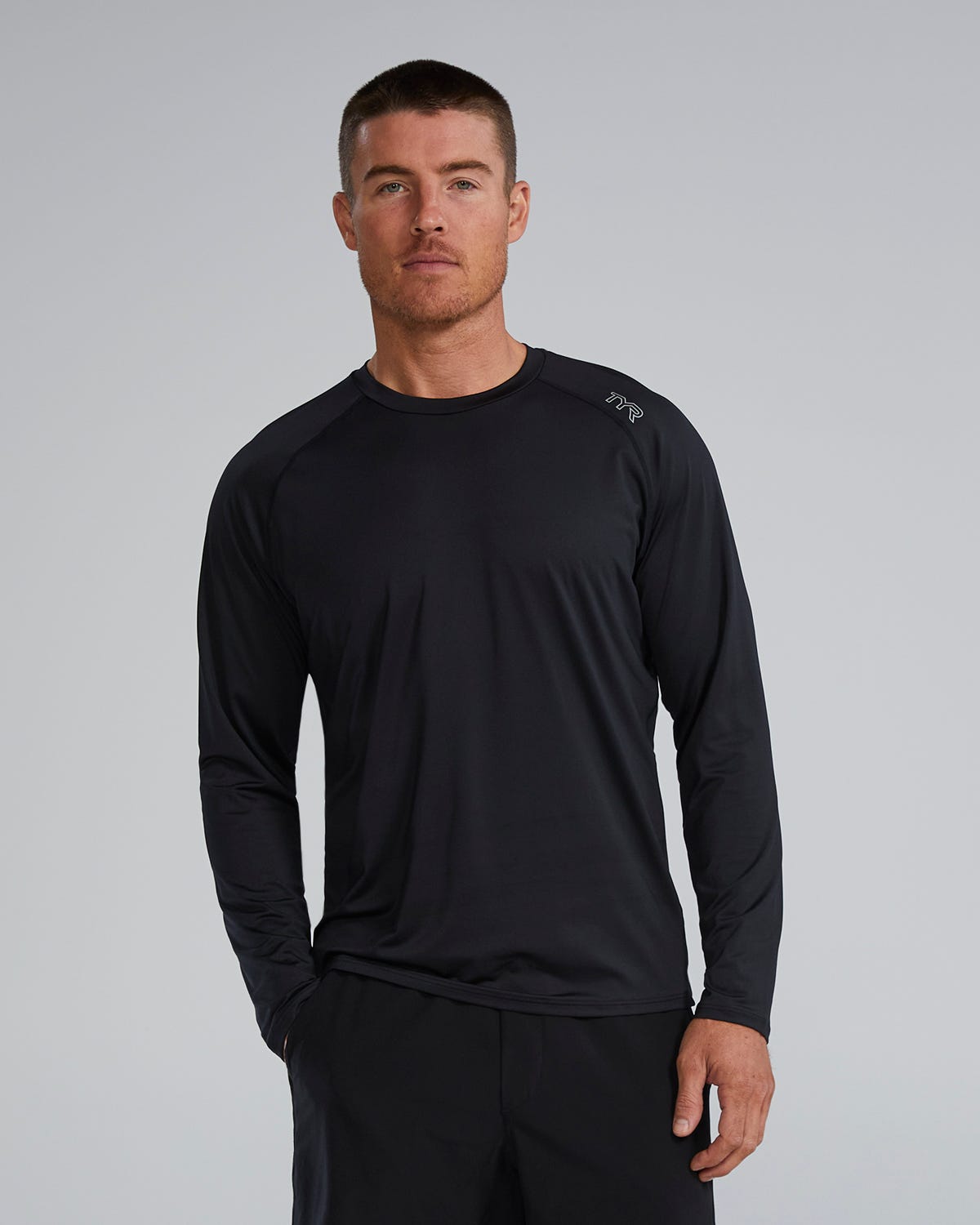  TYR ClimaDry™ Men's Raglan Long Sleeve Tech Tee - Solid / Heather