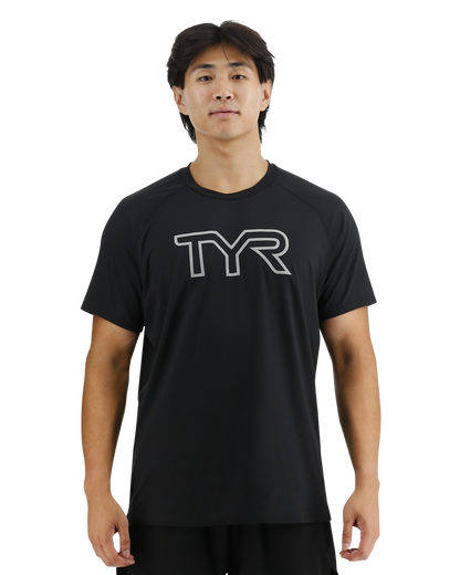 TYR ClimaDry™ Men's Raglan Big Logo Tech Tee - Solid