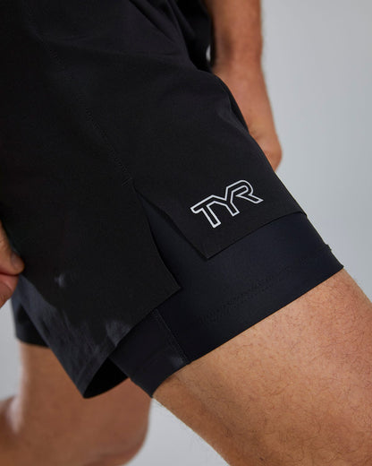  TYR Hydrosphereª Men's Lined 7" Unbroken Shorts - Solid