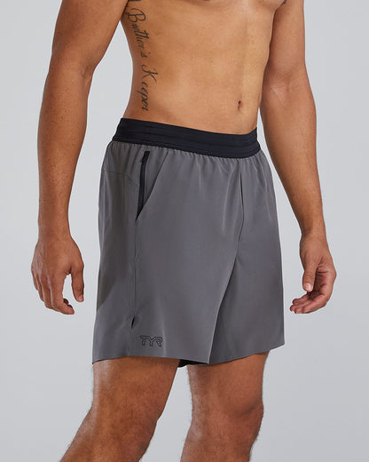  TYR Hydrosphereª Men's Lined 7" Unbroken Shorts - Solid