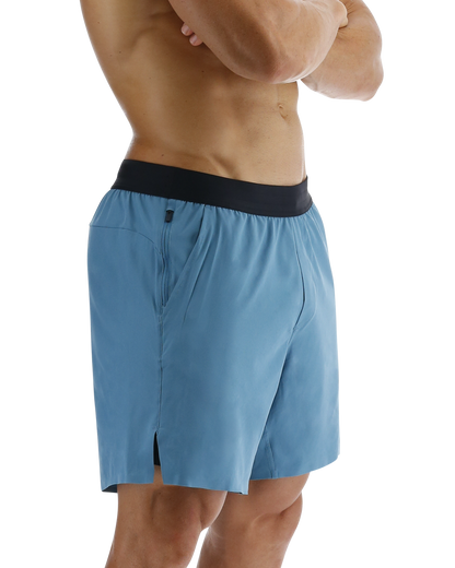  TYR Hydrosphereª Men's Lined 9" Unbroken Big Logo Shorts - Solid
