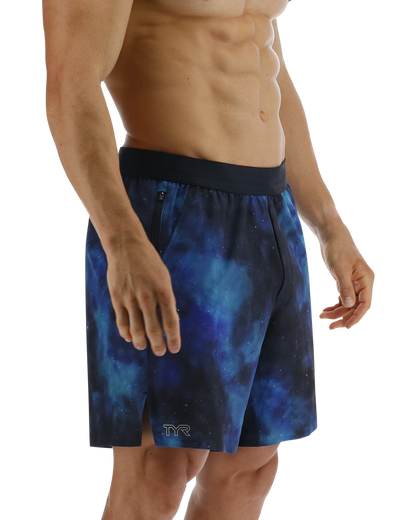  TYR Hydrosphereª Men's Unlined 7" Unbroken Shorts - Cosmic Night